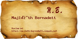 Majláth Bernadett névjegykártya